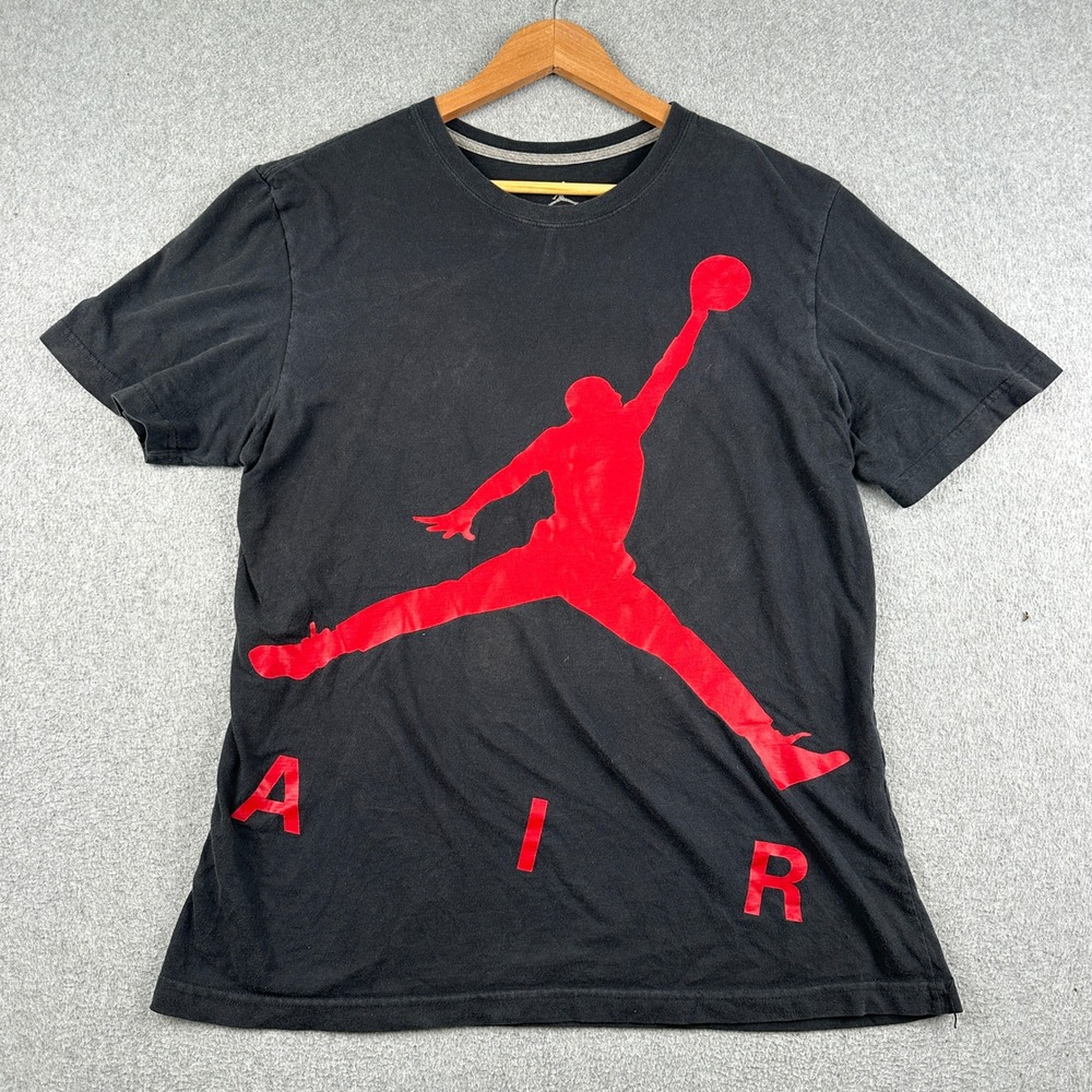 Jordan Brand T-Shirt Mens Large Black Jumpman Graphic Basketball Tee